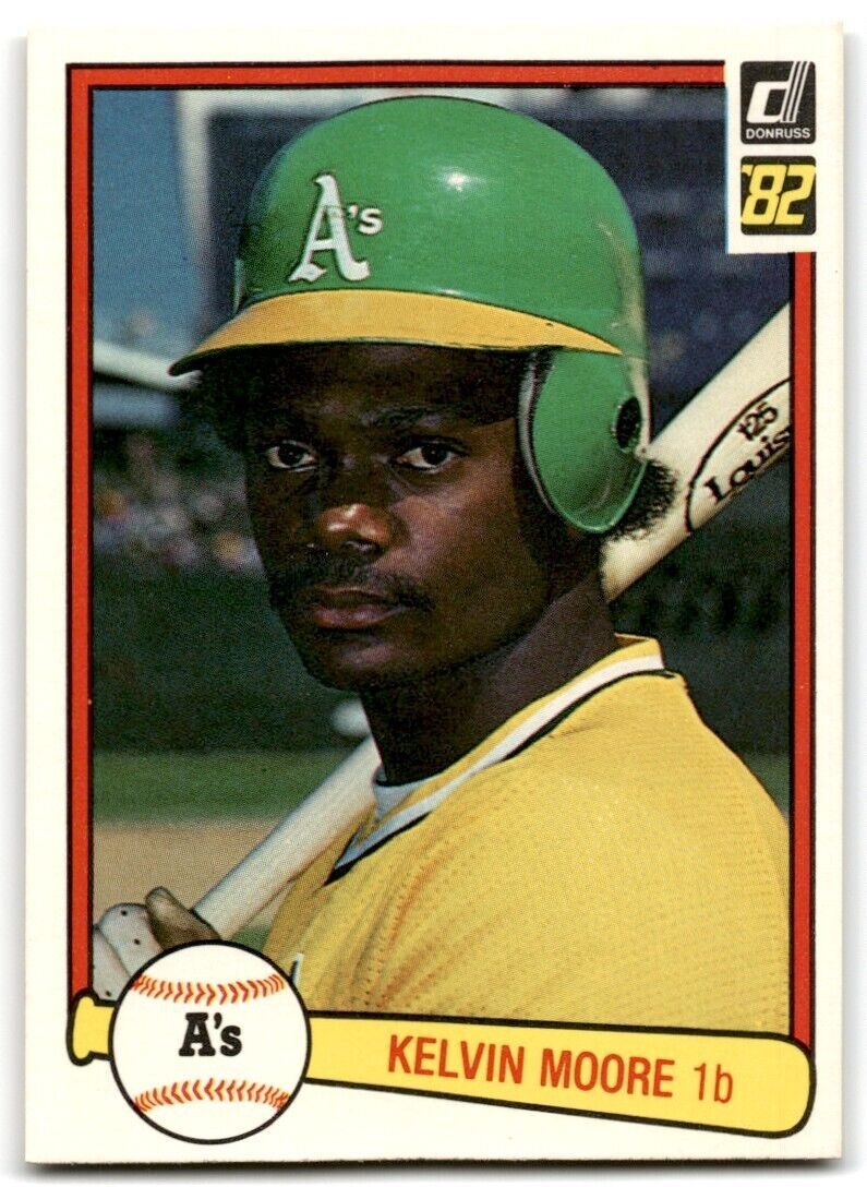 1982 Donruss Kelvin Moore Rookie . Oakland Athletics #534