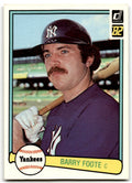 1982 Donruss Barry Foote . New York Yankees #83