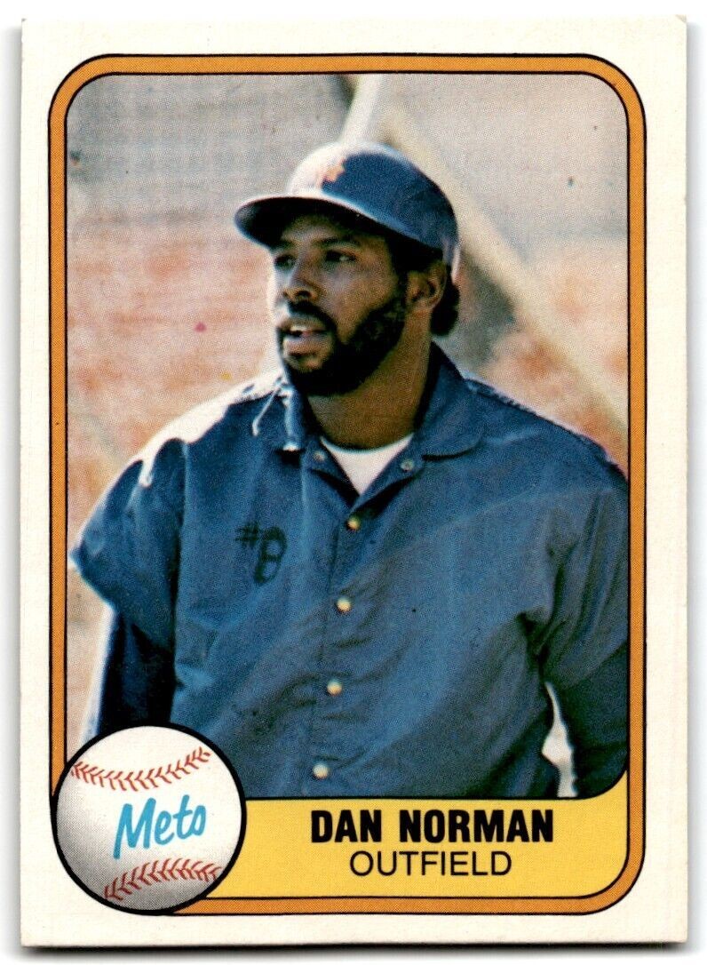 1981 Fleer Dan Norman . New York Mets #337