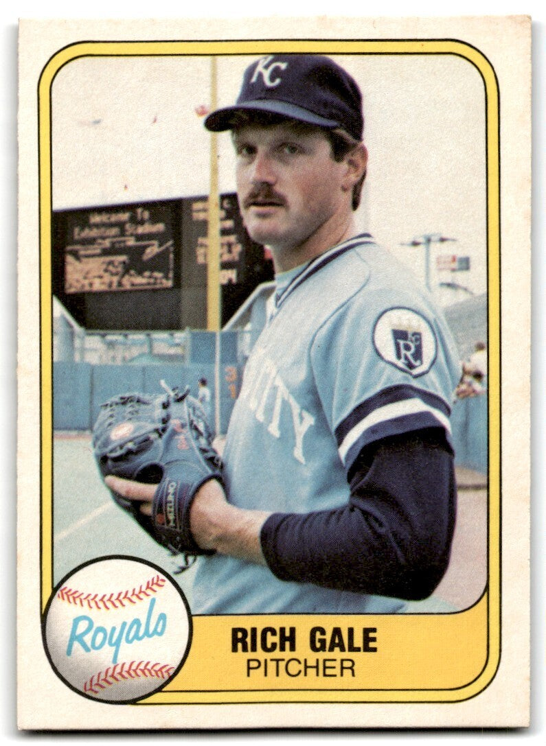 1981 Fleer Rich Gale . Kansas City Royals #40