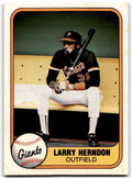 1981 Fleer Larry Herndon . San Francisco Giants #451
