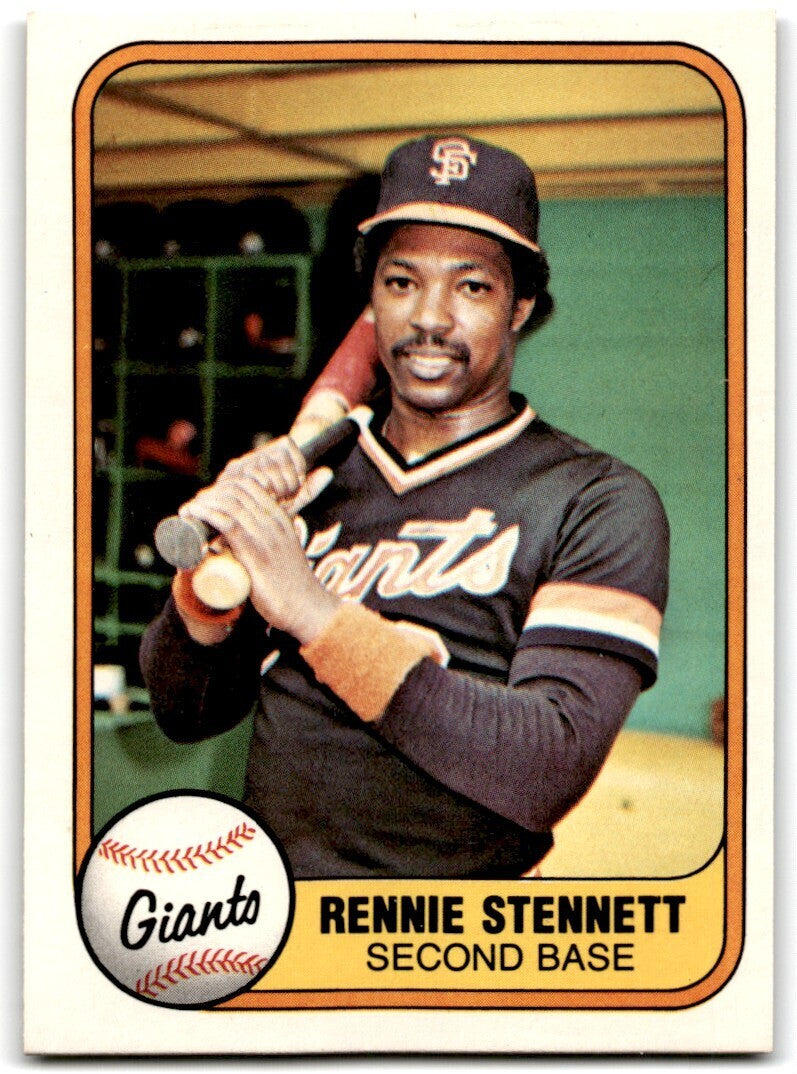 1981 Fleer Rennie Stennett . San Francisco Giants #438
