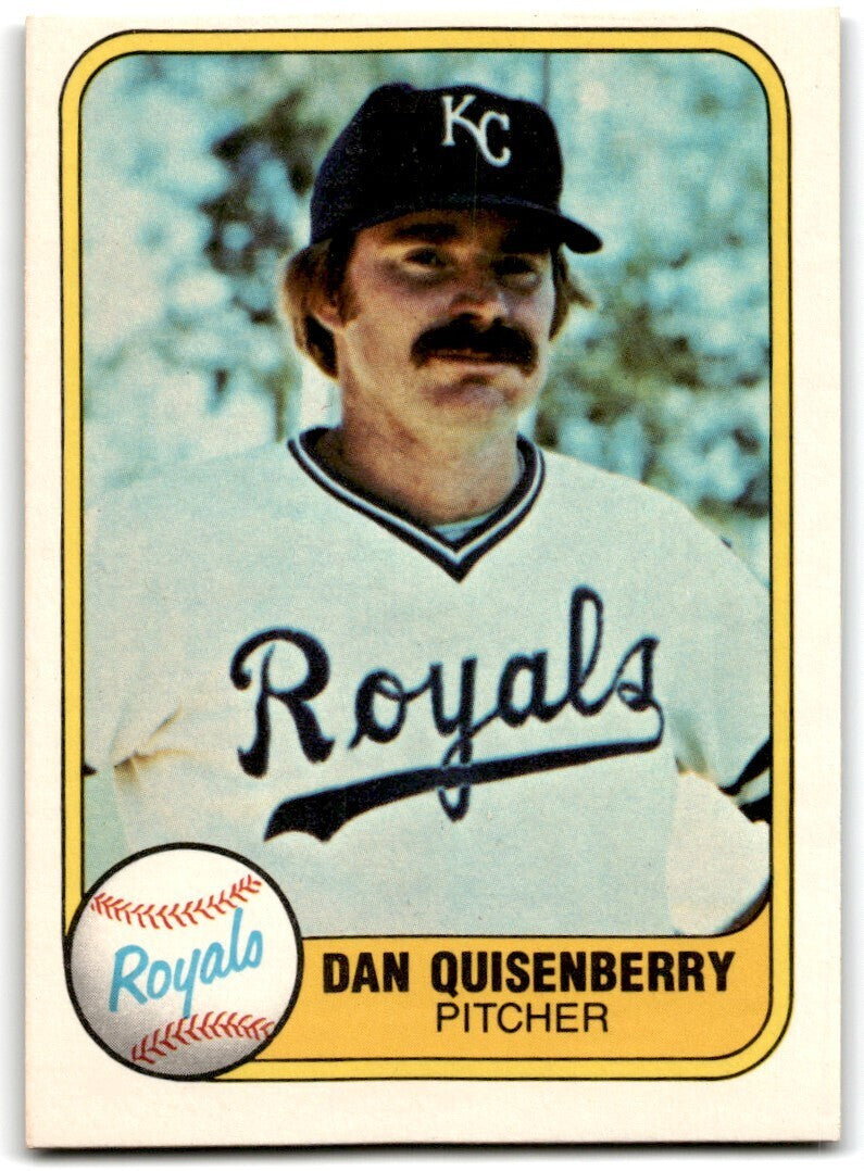 1981 Fleer Dan Quisenberry . Kansas City Royals #31