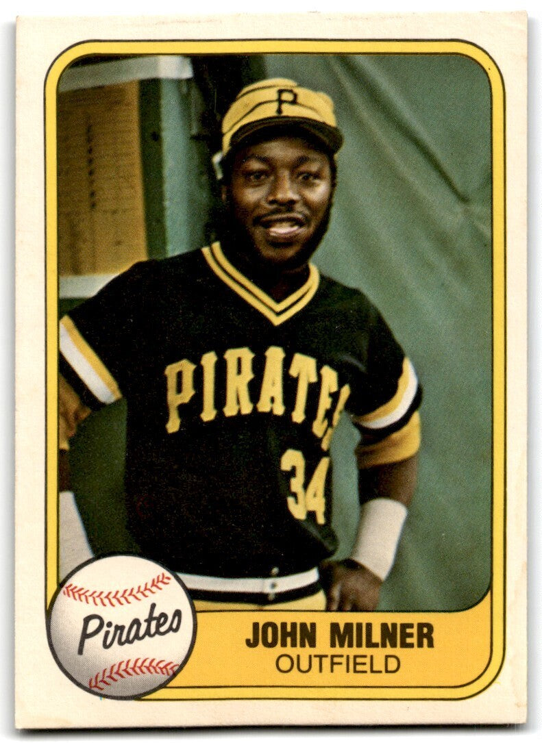 1981 Fleer John Milner . Pittsburgh Pirates #386