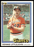 1981 Donruss Dennis Littlejohn .  San Francisco Giants #313