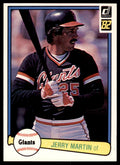 1982 Donruss Jerry Martin . San Francisco Giants #298