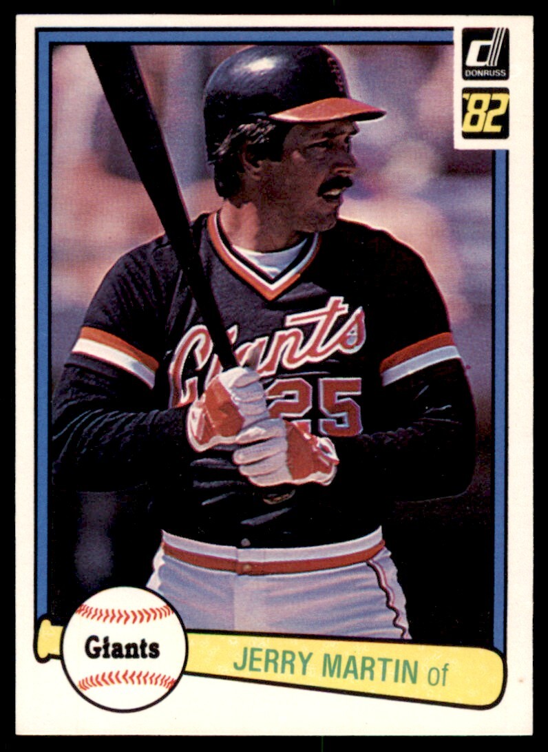1982 Donruss Jerry Martin . San Francisco Giants #298