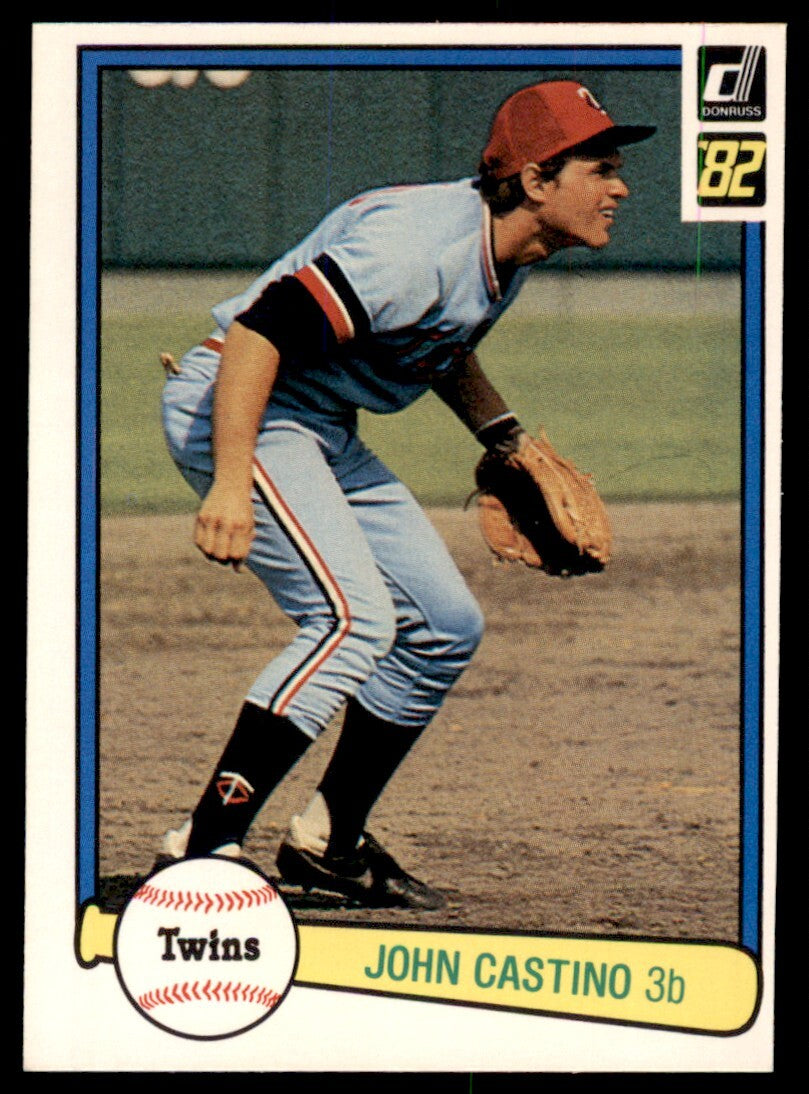 1982 Donruss John Castino .  Minnesota Twins #256