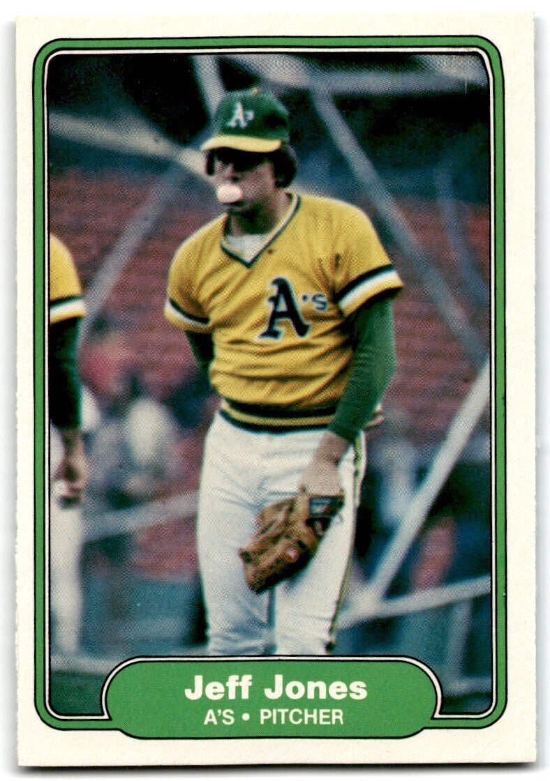 1982 Fleer Jeff Jones . Oakland Athletics #94