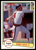 1982 Donruss Bobby Grich . California Angels #90