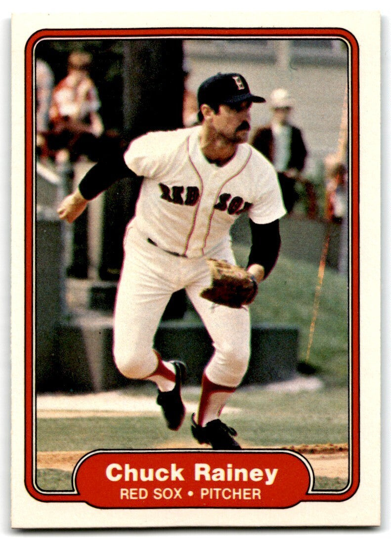 1982 Fleer Chuck Rainey . Boston Red Sox #303