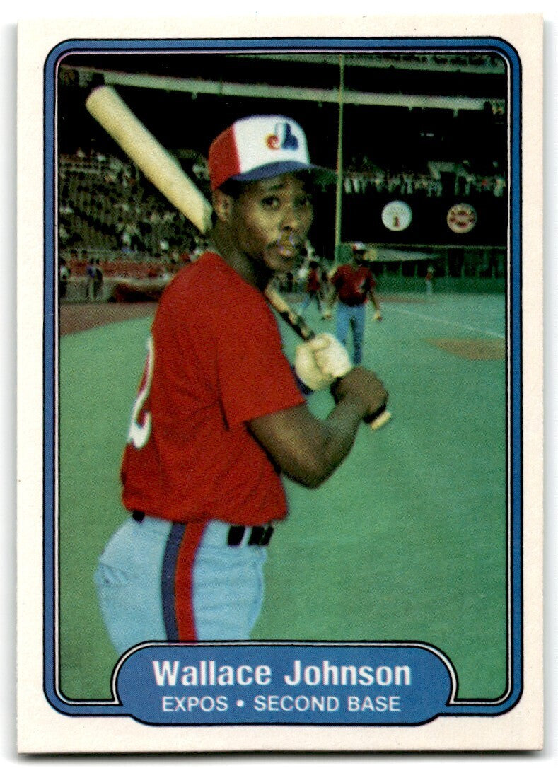 1982 Fleer Wallace Johnson Rookie . Montreal Expos #192