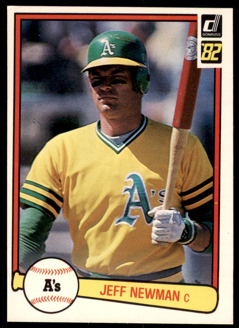 1982 Donruss Jeff Newman .  Oakland Athletics #517