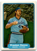 1982 Fleer Preston Hanna . Atlanta Braves #435