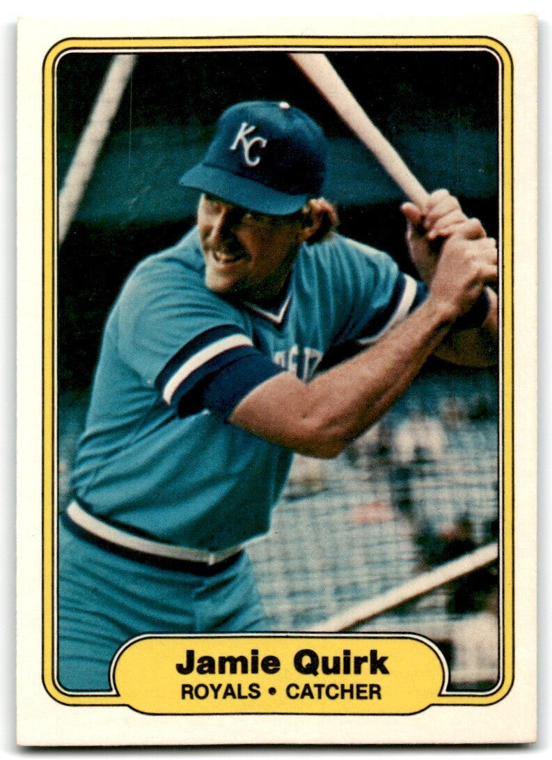 1982 Fleer Jamie Quirk . Kansas City Royals #421