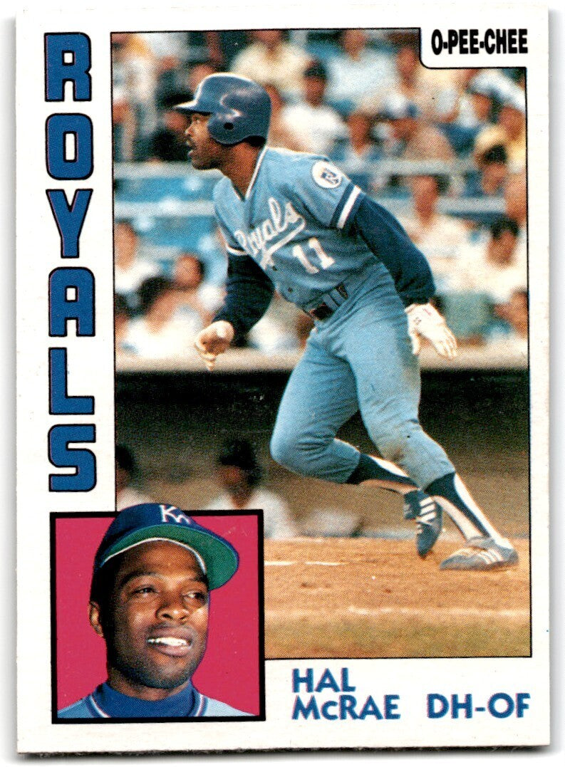 1984 O-Pee-Chee Hal McRae . Kansas City Royals #340