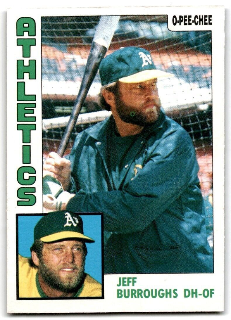 1984 O-Pee-Chee Jeff Burroughs . Oakland Athletics #354