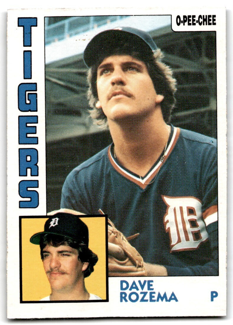1984 O-Pee-Chee Dave Rozema . Detroit Tigers #133