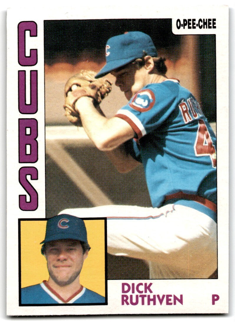 1984 O-Pee-Chee Dick Ruthven . Chicago Cubs #156