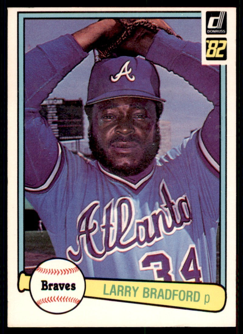 1982 Donruss Larry Bradford . Atlanta Braves #553