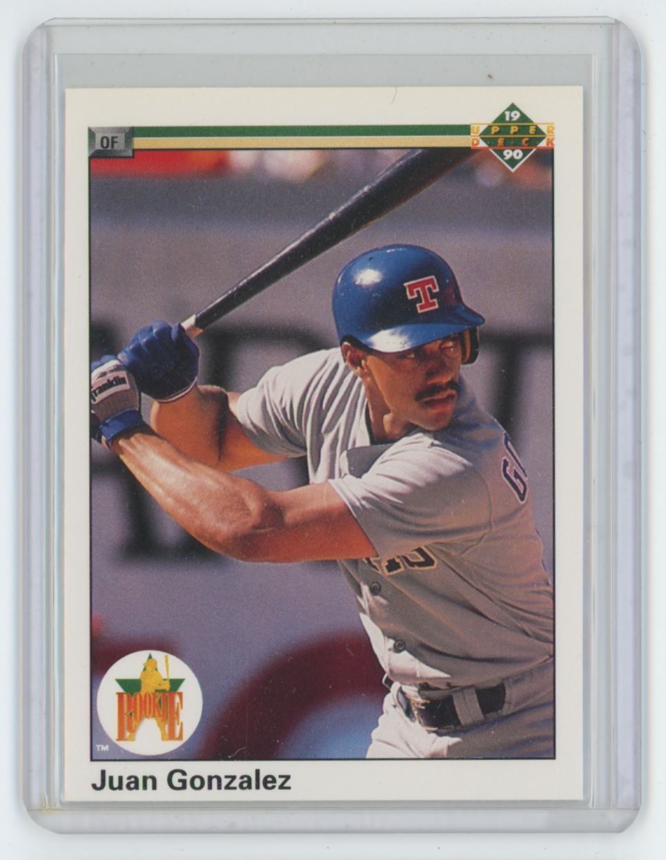1990 Upper Deck Juan Gonzalez Rookie . Texas Rangers #72