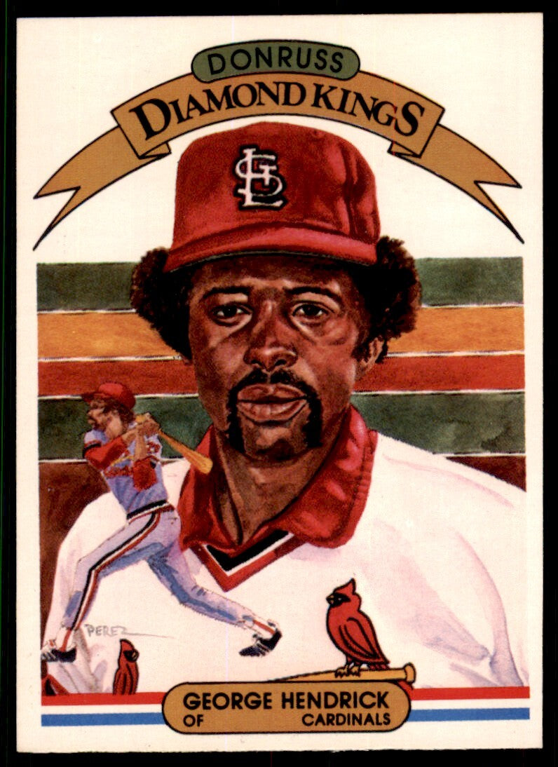 1982 Donruss George Hendrick .  St. Louis Cardinals #9