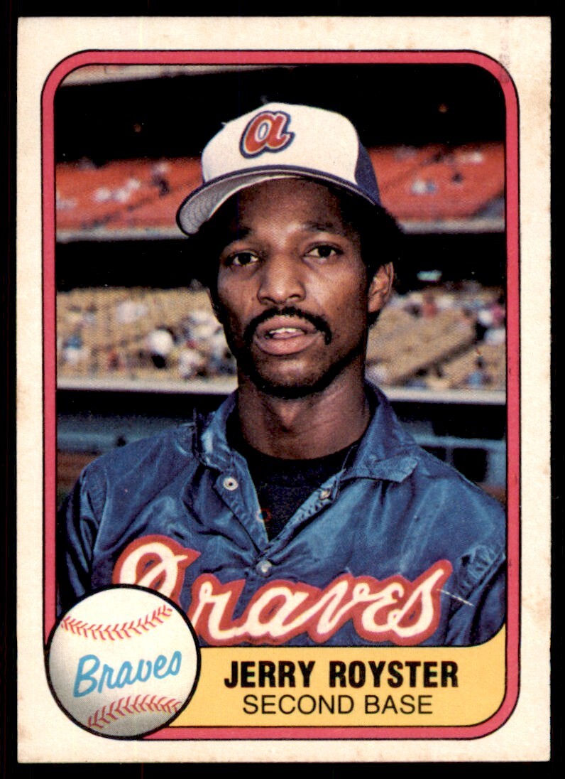 1981 Fleer Jerry Royster . Atlanta Braves #250