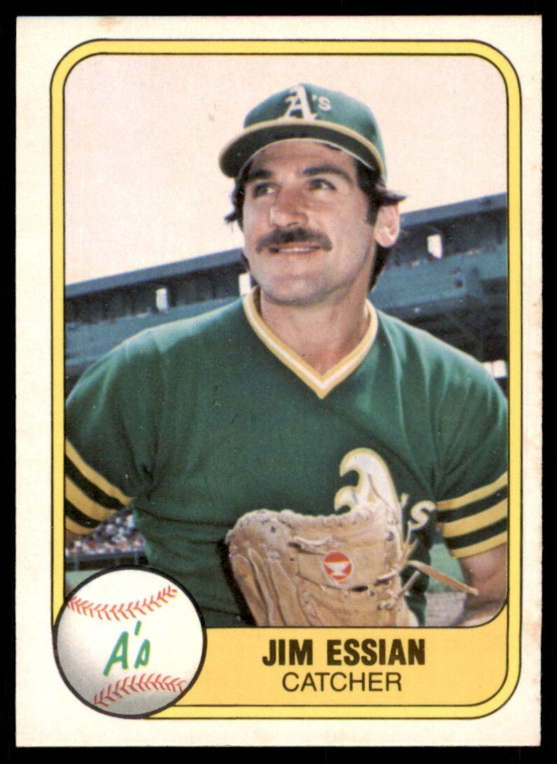1981 Fleer Jim Essian . Oakland Athletics #593