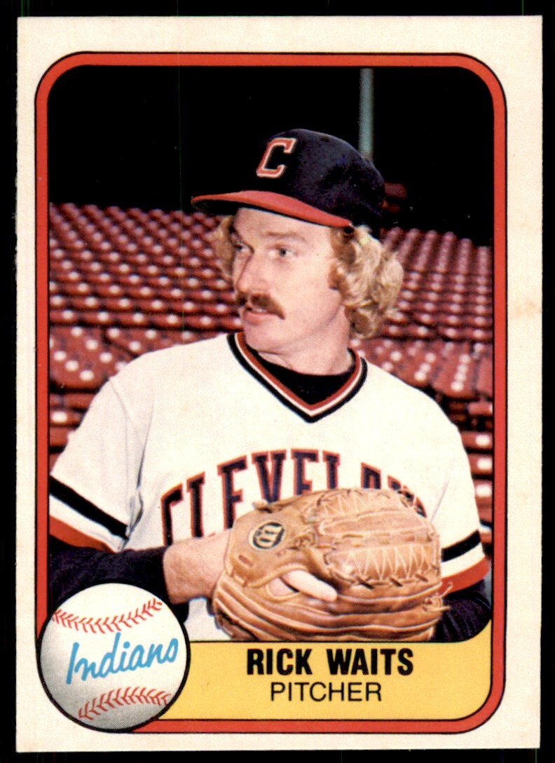 1981 Fleer Rick Waits . Cleveland Indians #396