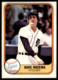 1981 Fleer Dave Rozema . Detroit Tigers #464