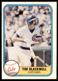 1981 Fleer Tim Blackwell .  Chicago Cubs #304