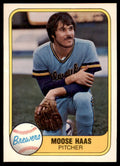 1981 Fleer Moose Haas . Milwaukee Brewers #516