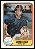 1981 Fleer Victor Cruz .  Cleveland Indians #407