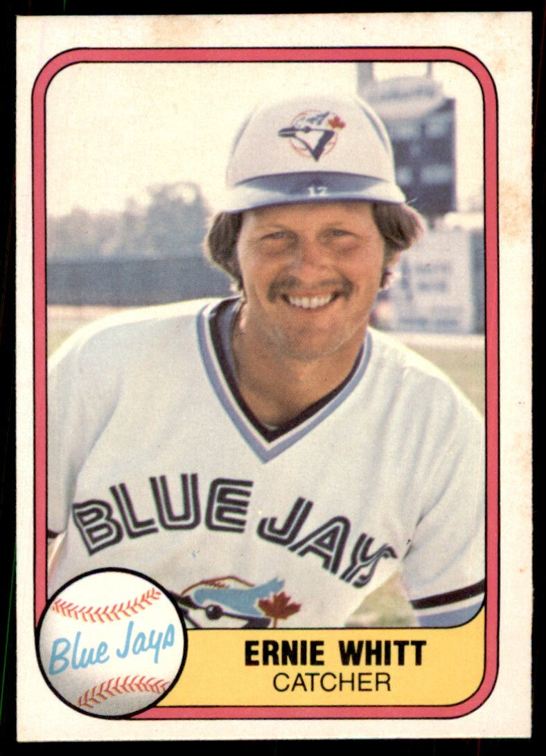 1981 Fleer Ernie Whitt . Toronto Blue Jays #411