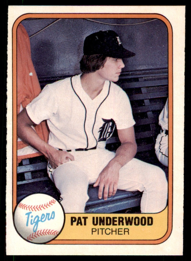 1981 Fleer Pat Underwood .  Detroit Tigers #469