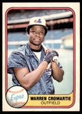 1981 Fleer Warren Cromartie . Montreal Expos #144