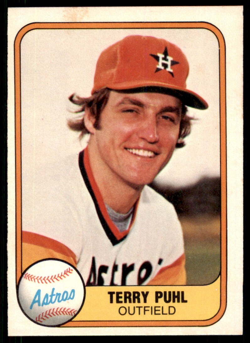 1981 Fleer Terry Puhl . Houston Astros #62