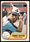 1981 Fleer Tommy Hutton . Montreal Expos #164