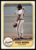 1981 Fleer Steve Nicosia . Pittsburgh Pirates #371