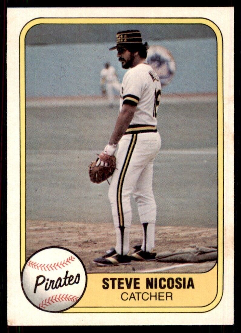 1981 Fleer Steve Nicosia . Pittsburgh Pirates #371