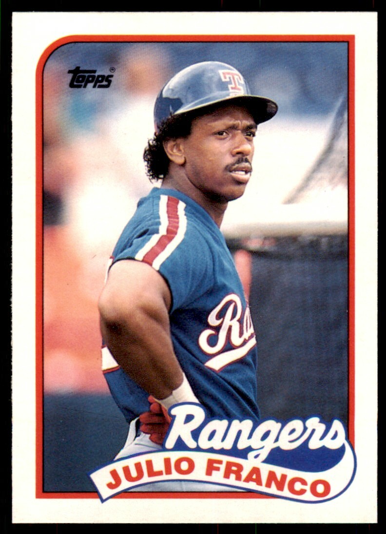 1989 Topps Traded Julio Franco . Texas Rangers #34T