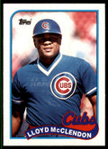 1989 Topps Traded Lloyd McClendon .  Chicago Cubs #76T