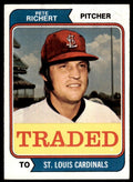 1974 Topps Traded Pete Richert . St. Louis Cardinals #348T