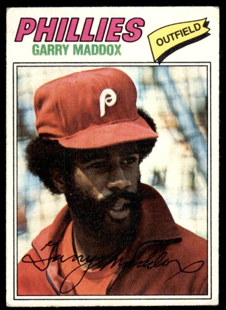 1977 Topps Garry Maddox . Philadelphia Phillies #520