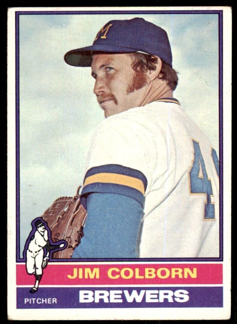 1976 Topps Jim Colborn . Milwaukee Brewers #521