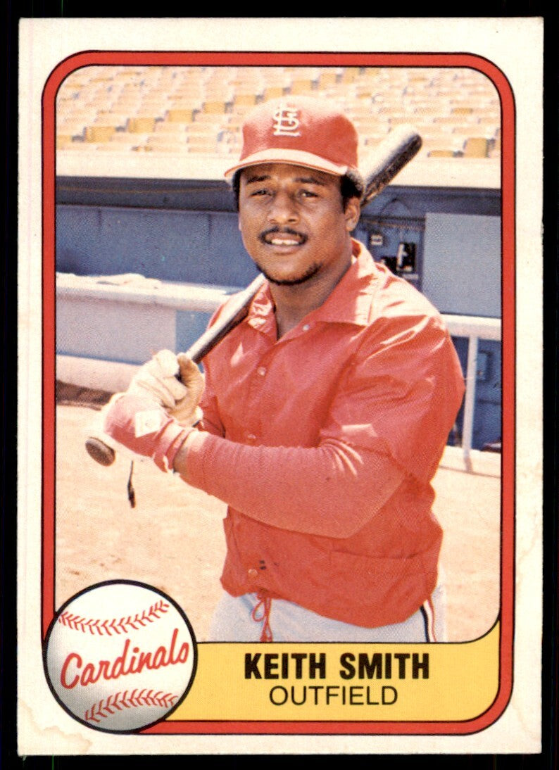 1981 Fleer Keith Smith .  St. Louis Cardinals #534