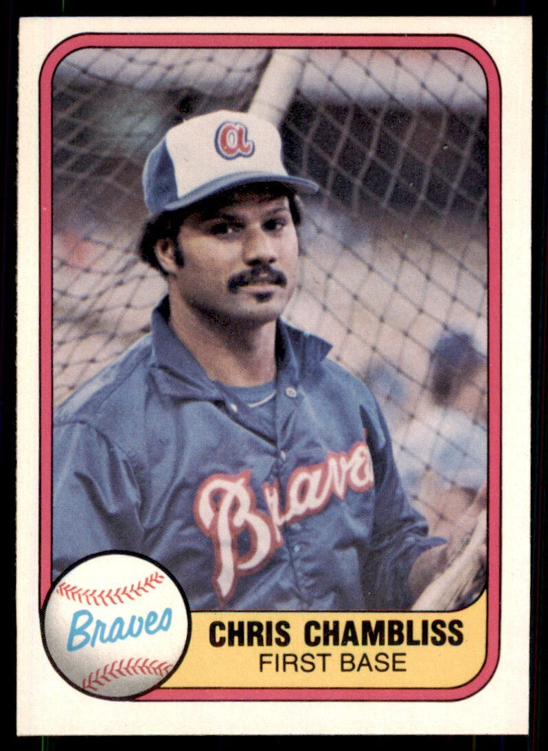 1981 Fleer Chris Chambliss .  Atlanta Braves #252