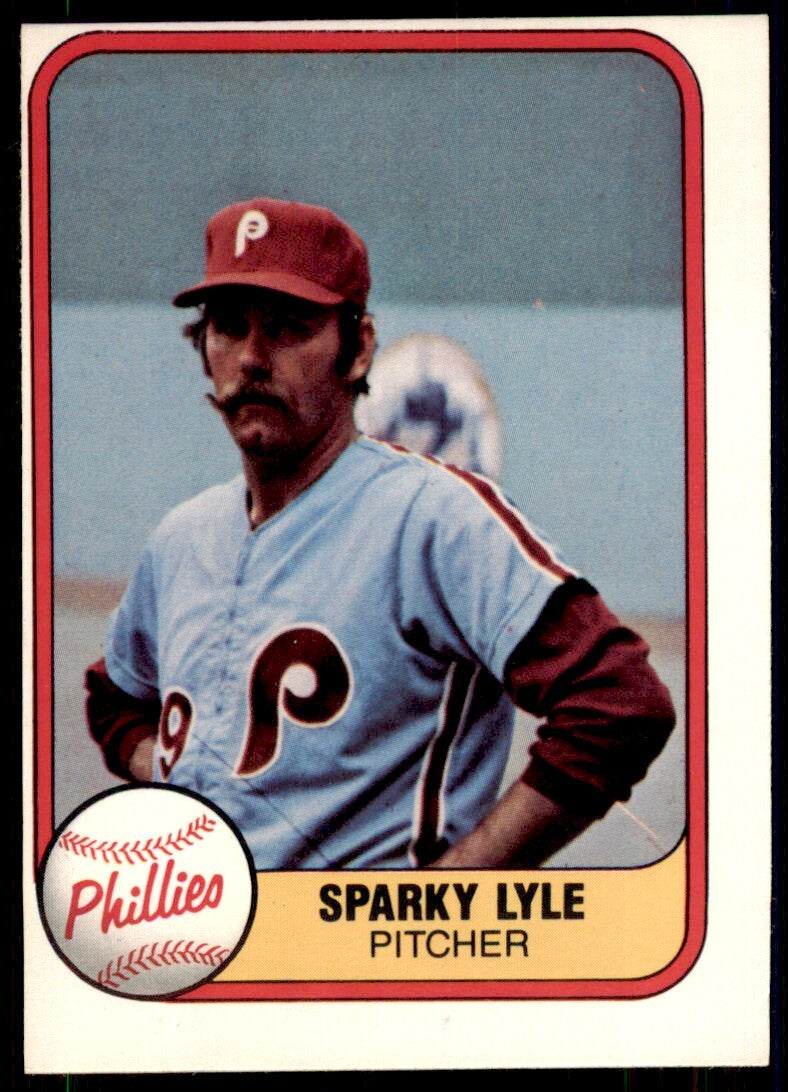 1981 Fleer Sparky Lyle . Philadelphia Phillies #17