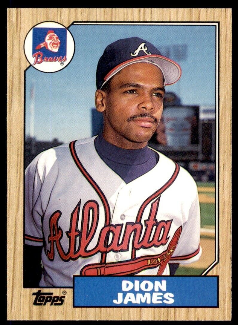 1987 Topps Traded Dion James . Atlanta Braves #54T