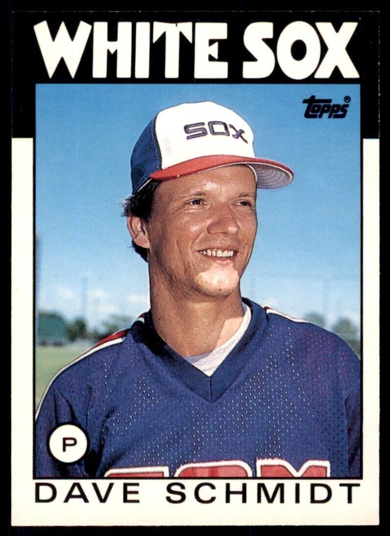 1986 Topps Traded Dave Schmidt . Chicago White Sox #99T
